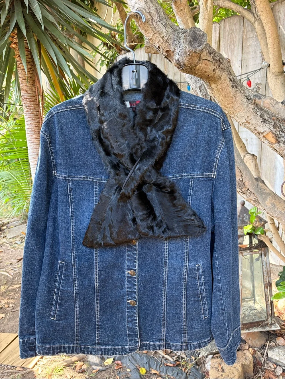 Genuine Black Fur Scarf Astrakhan Flat Pile Unisex 42”Long